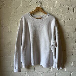 Plain white hanes Crewneck Sweater Size XL